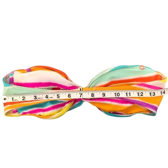 Victoria's Secret Strapless Bikini Swimsuit Top Multi-Color Twist Top Gold - Picture 6 of 8